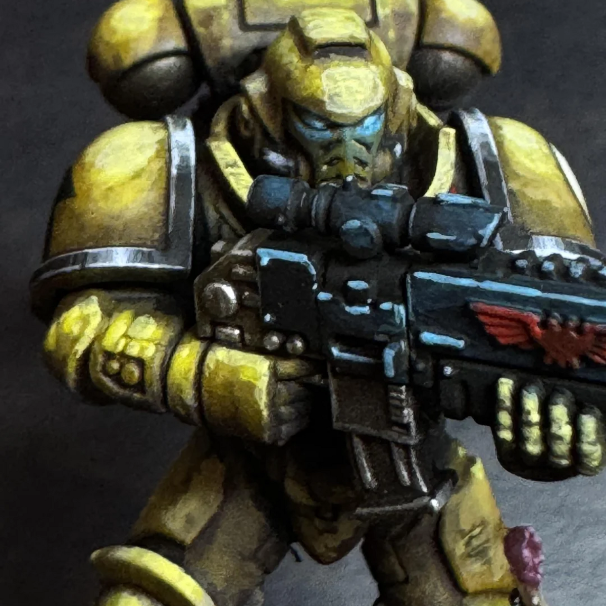 Glowing Blue Lenses Imperial Fists